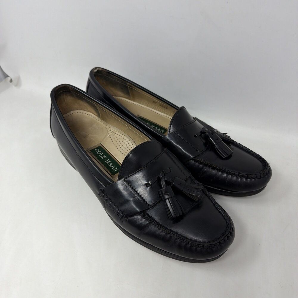 Cole Haan Pinch Tassel Leather Loafers Memory Flex Comfort 12 C Black